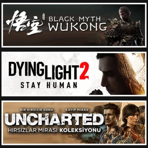  Black Myth Wukong +Dying Light 2 +Uncharted